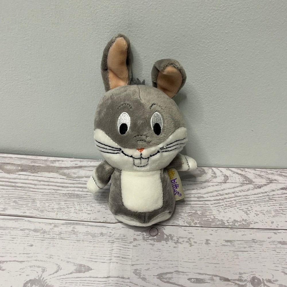 Hallmark Itty Bittys Bugs Bunny Looney Tunes Grey White Plush Stuffed Toy 4.5in‎